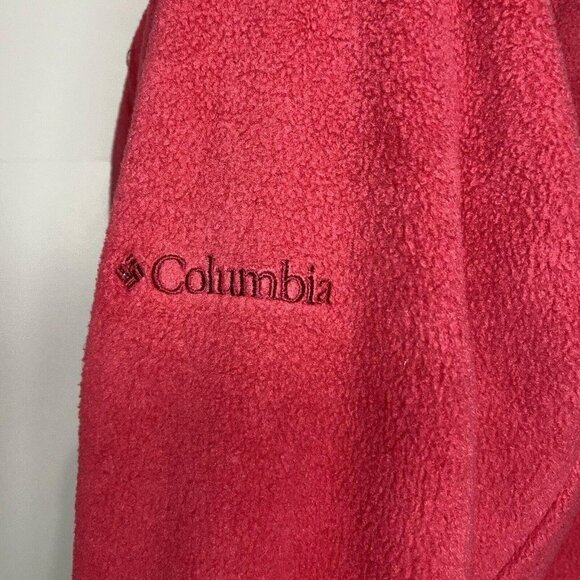Columbia Full Zip Fleece Women’s Long Sleeve Jacket Medium Red EUC - Picture 6 of 6